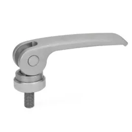 Ganter Exzenterspanner, Edelstahl GN927.7-44, Edelstahl-Auflagescheibe mit Stellmutter