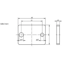 Bohrplatte DIN6348 Gr. 5, Stahl Norelem