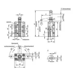 Schwenkspanner pneumatisch, linksschwenkend Gr. 20 Norelem
