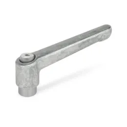 Ganter Verstellbare Klemmhebel, Edelstahl, Rot-Strukturmatt GN300.1-108