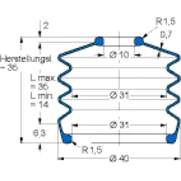 MFB V6-555 10X31X35 42CR764 Freudenberg