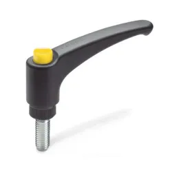 Ganter Verstellbare Klemmhebel GN603-78, gelb, RAL 1021, glänzend
