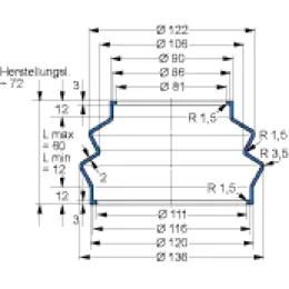 MFB V6-326 81X111X72 50CR879 Freudenberg