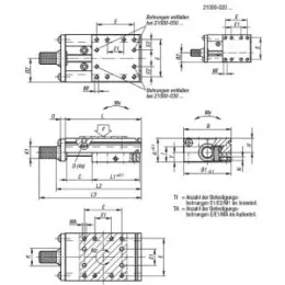 Norelem Schwalbenschwanz-Schlittenführung mit Mikrometerspindel Aluminium, C=75