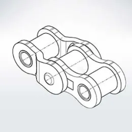 IWIS EUROCHAIN® Gekröpftes Doppelglied, gerade Laschen