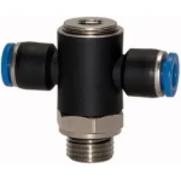 Riegler T-Steckverschraubung »Blaue Serie« drehbar G3/8
