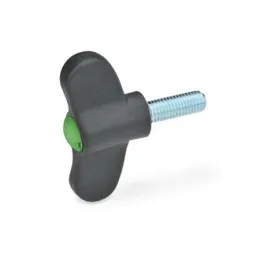 Ganter Flügelschrauben GN633, grün, RAL 6017, matt