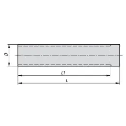 Zahnwelle Profil T5 L=140, N=14, Aluminium Norelem