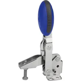 vertikal M6 blau Fuss waagrecht, Edelstahl Kipp