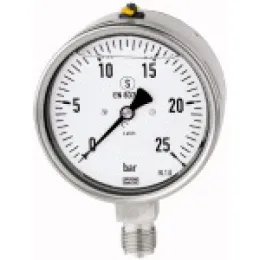Riegler Glyzerinmanometer CrNi-Stahl Sicherheits G1/2