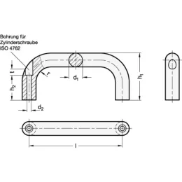 Ganter Bügelgriffe, Aluminium GN426.2