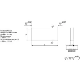 Norelem Platte rechteckig, Aluminium, L=400