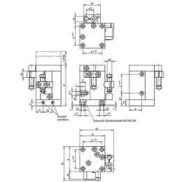 Hubeinheit pneumatisch Gr. 6, C=50, mit Schienenführung Norelem