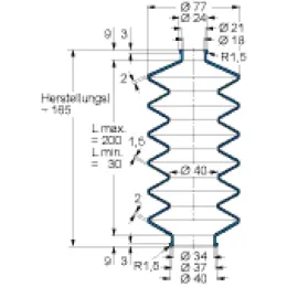 MFB V6-531 18X34X165 50CR879 Freudenberg