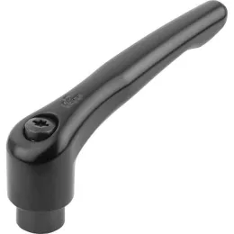 KLEMMHEBEL GR.3 M10, ZINK SCHWARZ RAL9005 SEIDENMATT, KOMP:STAHL BRÜNIERT KIPP