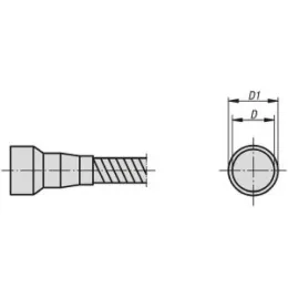 Magnet-Heber Gr. 2 D1=12 L5=450, Kunststoff Norelem