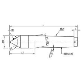 Feststehende Zentrierspitze L=96 Stahl Norelem