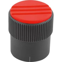 Dosierknopf Gr. 3 D=8h8 Form B, Deckel verkehrsrot Kipp