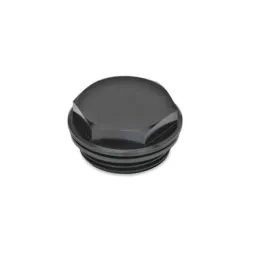 Ganter Verschlussschrauben, Aluminium GN741, ohne Entlüftungsbohrung, neutral, schwarz eloxiert