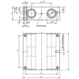 Lineargehäuseeinheit Quadro, D=12, Aluminium, geschlossen Norelem