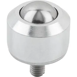 KUGELROLLE MINI D2=M06X12, FORM:B STAHL, KOMP:STAHL KIPP