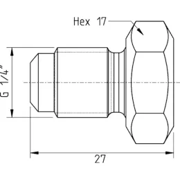 Blindstopfen G 1/4", 3000 bar, AG mit 120° Aussenkonus Cejn