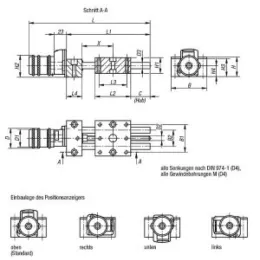 Positioniertisch kurze Ausführung 135X46X24 Aluminium Norelem