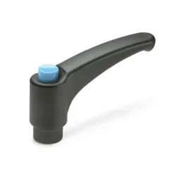 Ganter Verstellbare Klemmhebel, Messing GN603, blau, RAL 5024, glänzend