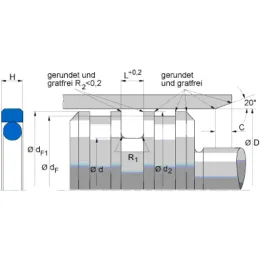 OMK-MR 450X425,5X7,7X12,2 PTFE B602 Freudenberg