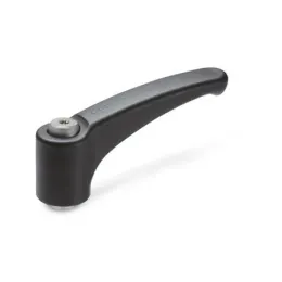 Ganter Verstellbare Klemmhebel GN604.1, Kunststoff, Gewindebuchse Edelstahl, schwarzgrau, RAL 7021, matt