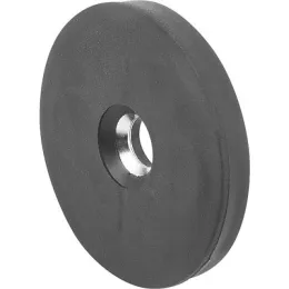 Kipp Magnet mit Bohrung (Flachgreifer) aus Neodym, mit Gummischutzmantel