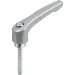 KLEMMHEBEL GR.5 M16X45, ZINK SILBER-METALLIC KUNSTSTOFFBESCHICHTET KIPP