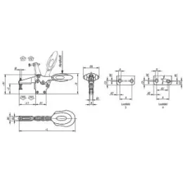 Schnellspanner horizontal M12 Fuss senkrecht Sicherheitsverriegelung Norelem