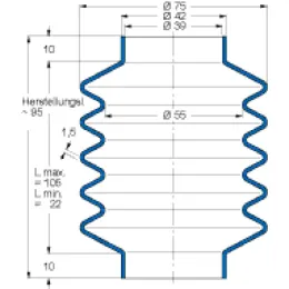 MFB V6-321 39X39X95 42CR764 Freudenberg