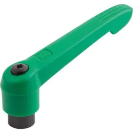 KIPP KLEMMHEBEL GR. 2, M06, KUNSTSTOFF GRÜN RAL6032, KOMP: STAHL