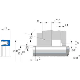 NRVI 30X36,2X4,3X3,1 PTFE K270 Freudenberg