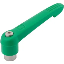 Gr. 1 M4 Edelstahl Griffhebel signalgrün Kipp