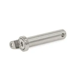 Ganter Bolzen, Edelstahl GN2342-NI-10, mit Ösenscheibe, mit Querbohrung für Federstecker GN 1024