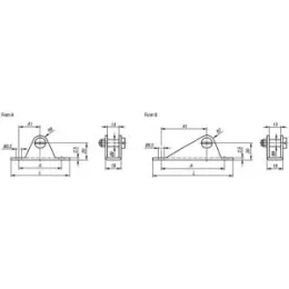 Lagerschuh, Form B Stahl A=75 Norelem