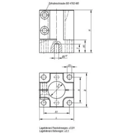 Sockel einfach Gr. 12, D=12 30x30x35 Aluminium Norelem