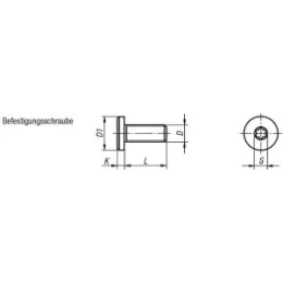 Befestigungsschraube L=10 Stahl Norelem
