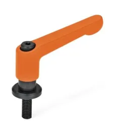 Ganter Verstellbare Klemmhebel mit Scheibe, Orange GN307
