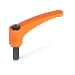 Ganter Verstellbare Klemmhebel GN602-63, orange, RAL 2004, strukturmatt