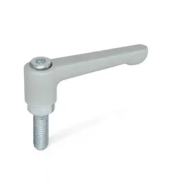 Ganter Verstellbare Klemmhebel, gerade, Silber GN302.2-30