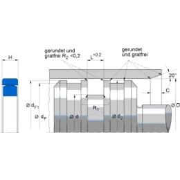 OMK-S 260X230X14,5X15 PTFE B602 Freudenberg