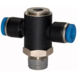 Riegler T-Steckverschraubung »Blaue Serie« drehbar R1/8