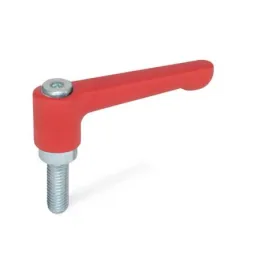 Ganter Verstellbare Klemmhebel, gerade, Rot GN302.2-78