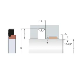 SKF Hydraulische Kolbenstangendichtung RSB2
