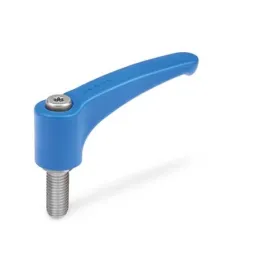 Ganter Verstellbare Klemmhebel GN604.1, visuell detektierbar, FDA-konformer Kunststoff, Schraube Edelstahl