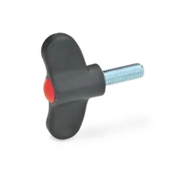 Ganter Flügelschrauben GN633, rot, RAL 3000, matt